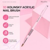 image:imageMelodySusie 5Pcs Nail Art Liner Brushes with Nail Brush Holder Professional Gel Polish Painting Art Design Pen for Thin Long Lines Tiny Details Fine Drawing Delicate Coloring Sizes 5791120mmPink