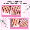 image:imageMelodySusie 5Pcs Nail Art Sculpture Pen Brushes for Resin Nail Art Tools for Design Nail Foil Carving Drawing Effect Shaping Drawing Nail Tools for Home Salon ManicurePink  Black  blue  White  Purple