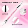 image:imageMelodySusie 5Pcs Nail Art Sculpture Pen Brushes for Resin Nail Art Tools for Design Nail Foil Carving Drawing Effect Shaping Drawing Nail Tools for Home Salon ManicureMulticolor C