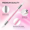 image:imageMelodySusie 5Pcs Nail Art Sculpture Pen Brushes for Resin Nail Art Tools for Design Nail Foil Carving Drawing Effect Shaping Drawing Nail Tools for Home Salon ManicureRoyal Blue  Pink  Sky Blue  Green  Black
