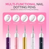 image:imageMelodySusie 5Pcs Nail Art Sculpture Pen Brushes for Resin Nail Art Tools for Design Nail Foil Carving Drawing Effect Shaping Drawing Nail Tools for Home Salon ManicurePurple  Pink  White  Gold  Black