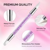 image:imageMelodySusie 5Pcs Nail Art Sculpture Pen Brushes for Resin Nail Art Tools for Design Nail Foil Carving Drawing Effect Shaping Drawing Nail Tools for Home Salon ManicureWhite  Orange  Pink  Purple  Sky Blue