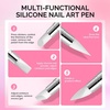 image:imageMelodySusie 5Pcs Nail Art Sculpture Pen Brushes for Resin Nail Art Tools for Design Nail Foil Carving Drawing Effect Shaping Drawing Nail Tools for Home Salon ManicureMulticolor C