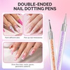 image:imageMelodySusie 5Pcs Nail Art Sculpture Pen Brushes for Resin Nail Art Tools for Design Nail Foil Carving Drawing Effect Shaping Drawing Nail Tools for Home Salon ManicureMulticolor D