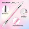 image:imageMelodySusie 5Pcs Nail Art Sculpture Pen Brushes for Resin Nail Art Tools for Design Nail Foil Carving Drawing Effect Shaping Drawing Nail Tools for Home Salon ManicureMulticolor D