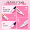 image:imageMelodySusie 5Pcs Nail Art Sculpture Pen Brushes for Resin Nail Art Tools for Design Nail Foil Carving Drawing Effect Shaping Drawing Nail Tools for Home Salon ManicurePurple  Pink  White  Gold  Black