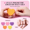 image:imageMelodySusie 6Pcs Nail Files 100180 Grit Double Sided Emery Boards Set for Acrylic Gel and Natural Nails Professional Manicure Pedicure Shaping Tools for Home Salon Care PinkMulticolor