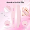 image:imageMelodySusie 6Pcs Nail Files 100180 Grit Double Sided Emery Boards Set for Acrylic Gel and Natural Nails Professional Manicure Pedicure Shaping Tools for Home Salon Care PinkPink