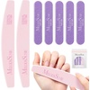 image:imageMelodySusie 6Pcs Nail Files 100180 Grit Double Sided Emery Boards Set for Acrylic Gel and Natural Nails Professional Manicure Pedicure Shaping Tools for Home Salon Care PinkPink  Purple