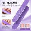 image:imageMelodySusie 6Pcs Nail Files 100180 Grit Double Sided Emery Boards Set for Acrylic Gel and Natural Nails Professional Manicure Pedicure Shaping Tools for Home Salon Care PinkPurple