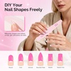 image:imageMelodySusie 6Pcs Nail Files 100180 Grit Double Sided Emery Boards Set for Acrylic Gel and Natural Nails Professional Manicure Pedicure Shaping Tools for Home Salon Care PinkPink