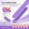 image:imageMelodySusie 6Pcs Nail Files 100180 Grit Double Sided Emery Boards Set for Acrylic Gel and Natural Nails Professional Manicure Pedicure Shaping Tools for Home Salon Care PinkPurple