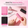 image:imageMelodySusie 6Pcs Nail Files 100180 Grit Double Sided Emery Boards Set for Acrylic Gel and Natural Nails Professional Manicure Pedicure Shaping Tools for Home Salon Care PinkMultiple Colors