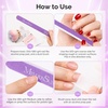 image:imageMelodySusie 6Pcs Nail Files 100180 Grit Double Sided Emery Boards Set for Acrylic Gel and Natural Nails Professional Manicure Pedicure Shaping Tools for Home Salon Care PinkPurple