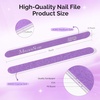 image:imageMelodySusie 6Pcs Nail Files 100180 Grit Double Sided Emery Boards Set for Acrylic Gel and Natural Nails Professional Manicure Pedicure Shaping Tools for Home Salon Care PinkPurple