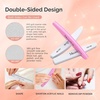 image:imageMelodySusie 6Pcs Nail Files 100180 Grit Double Sided Emery Boards Set for Acrylic Gel and Natural Nails Professional Manicure Pedicure Shaping Tools for Home Salon Care PinkColour