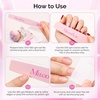 image:imageMelodySusie 6Pcs Nail Files 100180 Grit Double Sided Emery Boards Set for Acrylic Gel and Natural Nails Professional Manicure Pedicure Shaping Tools for Home Salon Care PinkPink  Purple