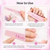 image:imageMelodySusie 6Pcs Nail Files 100180 Grit Double Sided Emery Boards Set for Acrylic Gel and Natural Nails Professional Manicure Pedicure Shaping Tools for Home Salon Care PinkPink