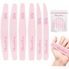 image:imageMelodySusie 6Pcs Nail Files 100180 Grit Double Sided Emery Boards Set for Acrylic Gel and Natural Nails Professional Manicure Pedicure Shaping Tools for Home Salon Care PinkPink