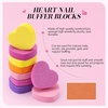 image:imageMelodySusie 6Pcs Nail Files 100180 Grit Double Sided Emery Boards Set for Acrylic Gel and Natural Nails Professional Manicure Pedicure Shaping Tools for Home Salon Care PinkMulticolor