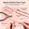 image:imageMelodySusie 6Pcs Nail Files 100180 Grit Double Sided Emery Boards Set for Acrylic Gel and Natural Nails Professional Manicure Pedicure Shaping Tools for Home Salon Care PinkClear