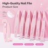 image:imageMelodySusie 6Pcs Nail Files 100180 Grit Double Sided Emery Boards Set for Acrylic Gel and Natural Nails Professional Manicure Pedicure Shaping Tools for Home Salon Care PinkPink