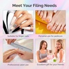 image:imageMelodySusie 6Pcs Nail Files 100180 Grit Double Sided Emery Boards Set for Acrylic Gel and Natural Nails Professional Manicure Pedicure Shaping Tools for Home Salon Care PinkColorful