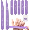 image:imageMelodySusie 6Pcs Nail Files 100180 Grit Double Sided Emery Boards Set for Acrylic Gel and Natural Nails Professional Manicure Pedicure Shaping Tools for Home Salon Care PinkPurple