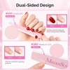 image:imageMelodySusie 6Pcs Nail Files 100180 Grit Double Sided Emery Boards Set for Acrylic Gel and Natural Nails Professional Manicure Pedicure Shaping Tools for Home Salon Care PinkPink  Purple