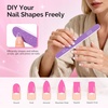 image:imageMelodySusie 6Pcs Nail Files 100180 Grit Double Sided Emery Boards Set for Acrylic Gel and Natural Nails Professional Manicure Pedicure Shaping Tools for Home Salon Care PinkPink  Purple