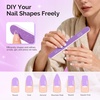 image:imageMelodySusie 6Pcs Nail Files 100180 Grit Double Sided Emery Boards Set for Acrylic Gel and Natural Nails Professional Manicure Pedicure Shaping Tools for Home Salon Care PinkPurple