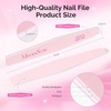 image:imageMelodySusie 6Pcs Nail Files 100180 Grit Double Sided Emery Boards Set for Acrylic Gel and Natural Nails Professional Manicure Pedicure Shaping Tools for Home Salon Care PinkPink