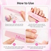 image:imageMelodySusie 6Pcs Nail Files 100180 Grit Double Sided Emery Boards Set for Acrylic Gel and Natural Nails Professional Manicure Pedicure Shaping Tools for Home Salon Care PinkPink