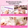 image:imageMelodySusie 6Pcs Nail Files 100180 Grit Double Sided Emery Boards Set for Acrylic Gel and Natural Nails Professional Manicure Pedicure Shaping Tools for Home Salon Care PinkPink  Purple