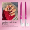 image:imageMelodySusie 6pcs Nail Art Brushes Set Professional Pen Nail Gel Brush Nail Extension and Builder Brush Liner Brush 3 Sizes Fashion Design for Home DIY Salon Use BlackPlum