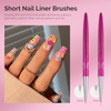 image:imageMelodySusie 6pcs Nail Art Brushes Set Professional Pen Nail Gel Brush Nail Extension and Builder Brush Liner Brush 3 Sizes Fashion Design for Home DIY Salon Use BlackPlum