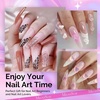 image:imageMelodySusie 6pcs Nail Art Brushes Set Professional Pen Nail Gel Brush Nail Extension and Builder Brush Liner Brush 3 Sizes Fashion Design for Home DIY Salon Use BlackRose gold