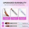 image:imageMelodySusie Acrylic Nail Brush Set Size 81014 Transparent Nail Brushes with Cleaner Tool and Brush Holder for Acrylic Powder Nail Extension and 3D Nail Carving Home DIY Salon