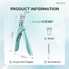 image:imageMelodySusie Acrylic Nail Clippers Nail Clippers Cutters for Acrylic Nails Fake Nail Tips Adjustable Stainless Nail Trimmer Manicure Tool for Salon Home Nail Art PlumGreen