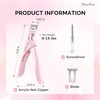 image:imageMelodySusie Acrylic Nail Clippers Nail Clippers Cutters for Acrylic Nails Fake Nail Tips Adjustable Stainless Nail Trimmer Manicure Tool for Salon Home Nail Art PlumPale Pink