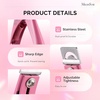 image:imageMelodySusie Acrylic Nail Clippers Nail Clippers Cutters for Acrylic Nails Fake Nail Tips Adjustable Stainless Nail Trimmer Manicure Tool for Salon Home Nail Art PlumDark Pink