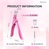 image:imageMelodySusie Acrylic Nail Clippers Nail Clippers Cutters for Acrylic Nails Fake Nail Tips Adjustable Stainless Nail Trimmer Manicure Tool for Salon Home Nail Art PlumPink