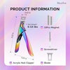 image:imageMelodySusie Acrylic Nail Clippers with 15pcs Magnet Sizers Professional Nail Clippers Cutters for Long Acrylic Gel Nails Tips Adjustable Stainless Nail Trimmer Manicure Tool for Salon Home PinkRainbow