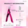 image:imageMelodySusie Acrylic Nail Clippers with 15pcs Magnet Sizers Professional Nail Clippers Cutters for Long Acrylic Gel Nails Tips Adjustable Stainless Nail Trimmer Manicure Tool for Salon Home PinkPlum  Pink