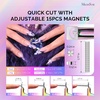 image:imageMelodySusie Acrylic Nail Clippers with 15pcs Magnet Sizers Professional Nail Clippers Cutters for Long Acrylic Gel Nails Tips Adjustable Stainless Nail Trimmer Manicure Tool for Salon Home PinkRainbow