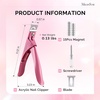 image:imageMelodySusie Acrylic Nail Clippers with 15pcs Magnet Sizers Professional Nail Clippers Cutters for Long Acrylic Gel Nails Tips Adjustable Stainless Nail Trimmer Manicure Tool for Salon Home PinkDark Pink