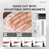 image:imageMelodySusie Acrylic Nail Clippers with 15pcs Magnet Sizers Professional Nail Clippers Cutters for Long Acrylic Gel Nails Tips Adjustable Stainless Nail Trimmer Manicure Tool for Salon Home PinkBlack