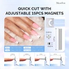 image:imageMelodySusie Acrylic Nail Clippers with 15pcs Magnet Sizers Professional Nail Clippers Cutters for Long Acrylic Gel Nails Tips Adjustable Stainless Nail Trimmer Manicure Tool for Salon Home PinkBlue