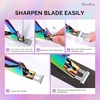 image:imageMelodySusie Acrylic Nail Clippers with 15pcs Magnet Sizers Professional Nail Clippers Cutters for Long Acrylic Gel Nails Tips Adjustable Stainless Nail Trimmer Manicure Tool for Salon Home PinkRainbow