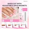 image:imageMelodySusie Acrylic Nail Clippers with 15pcs Magnet Sizers Professional Nail Clippers Cutters for Long Acrylic Gel Nails Tips Adjustable Stainless Nail Trimmer Manicure Tool for Salon Home PinkPink